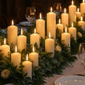 Ivory Pillar Candles Bulk Set - 36 Pcs 2x3/6/8 Inch Dripless Unscented