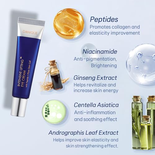 Danique Intensive Lifting Eye Cream ? Peptide Phyto Stem Cell, Helps Improve Skin Appearance, Hydrates, and Smooths the Look of Fine Lines (20ml)