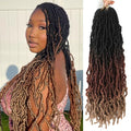24 Inch Faux Locs Crochet Hair Set - Ombre 7 Packs for Black Women, Pre-Looped & Natural Look Variation of 1B/30/27