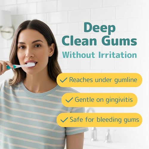 Extra Soft Toothbrushes for Sensitive Gums - 10 Pack Tapered Bristles