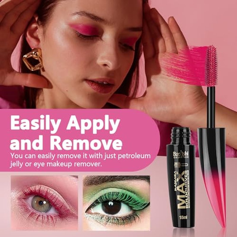 6 Colors Mascara Set, Colorful Mascara Waterproof Long-lasting Volumising Lengthening Curling, Create 3D Charming Eye Makeup, Brilliant Halloween/Christmas Gift Set for Women Teenage Girls#1