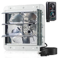 10-Inch Wall Mount Exhaust Fan with Automatic Shutter & Thermostat - 820 CFM, Variable Speed