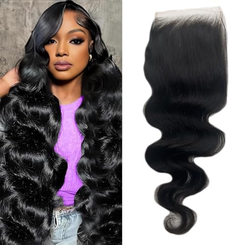 Wavy 5x5 HD Lace Closure Wig - 14 Inch Natural Black Brazilian Virgin Hair