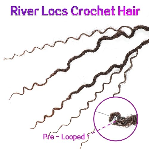 Pre-Looped Goddess Locs Crochet Hair 12 Inch - T30, 8 Packs, Lightweight & Natural Look