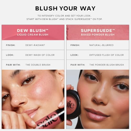 Saie Dew Liquid Blush for Cheeks - Lady / 0.40 oz - Buildable Natural Flush