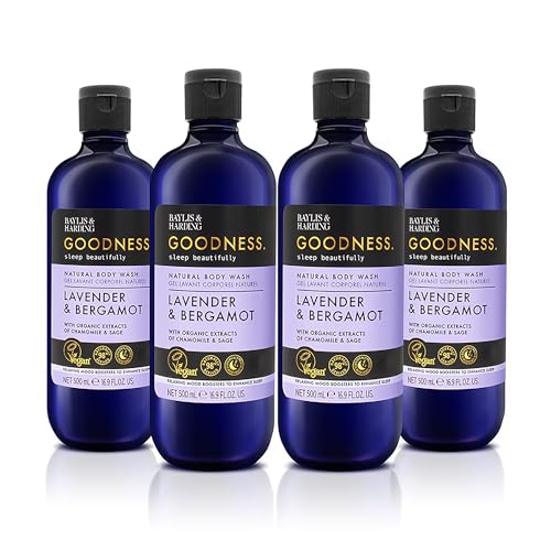Baylis & Harding Goodness Sleep Lavender & Bergamot Body Wash 16.9 fl oz (4 pack)