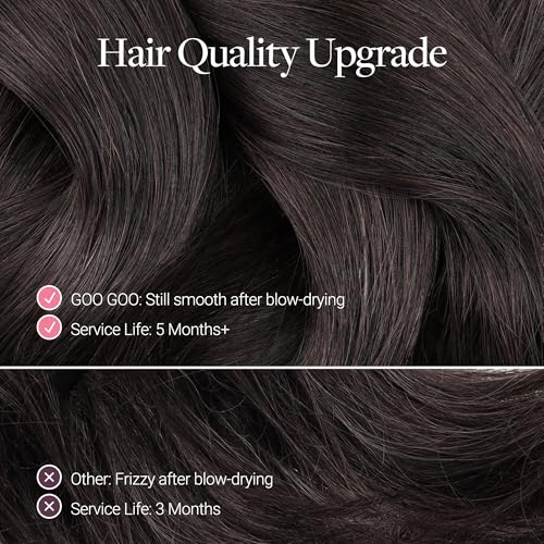 Micro Link Hair Extensions 18 Inch Black Reusable Human Hair - 50g