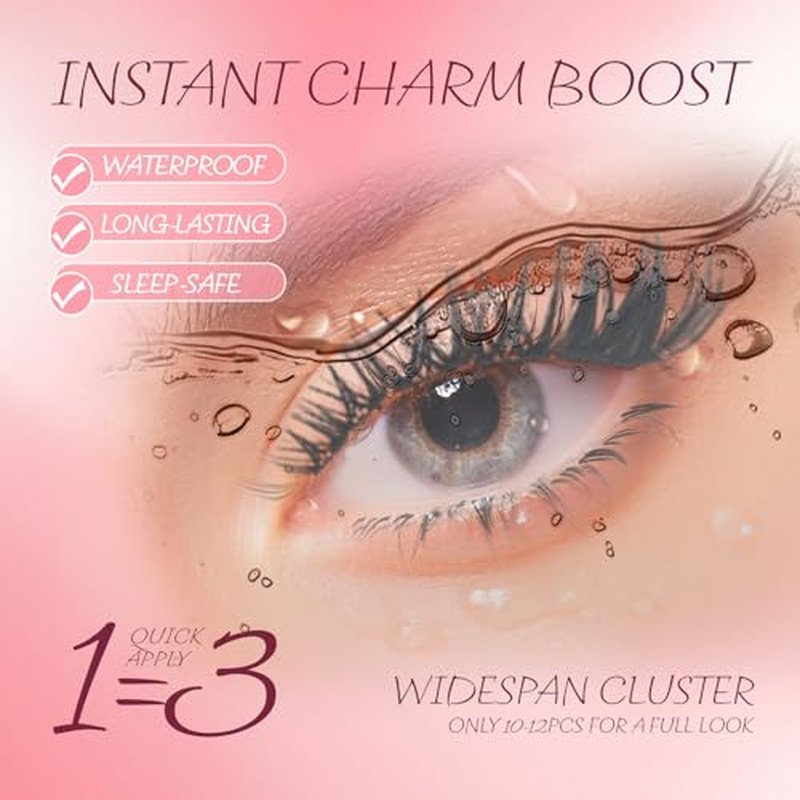 Lash Clusters Kit | 0.05mm Wispy Eyelash Clusters (9-16mm D Curl) Flora lash clusters| Wide Span DIY Eyelash Extension Kit Spiky Cat EyeLashes | Fairy Manga Fluff Lashes |Ultra-Thin Black Band