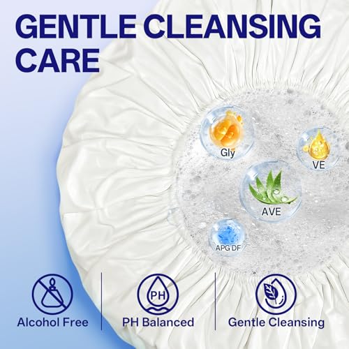 Shampoo Caps No Water Rinse Microwavable | Waterless Rinse Free Shampoo Cap Hair Washing for Bedridden Patients, Elderly Care, Camping | PH Balanced, Portable, Easy to Use - 8 Pack