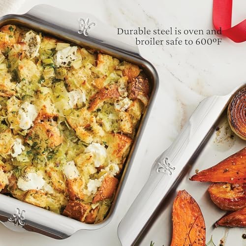 8-Inch Stainless Steel Baking Pan with Aluminum Core - Square Oven Bond