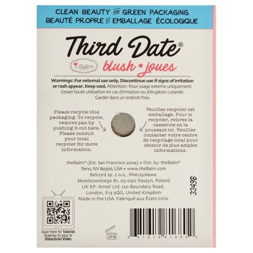 theBalm Clean and Green Powder Blush - Third Date