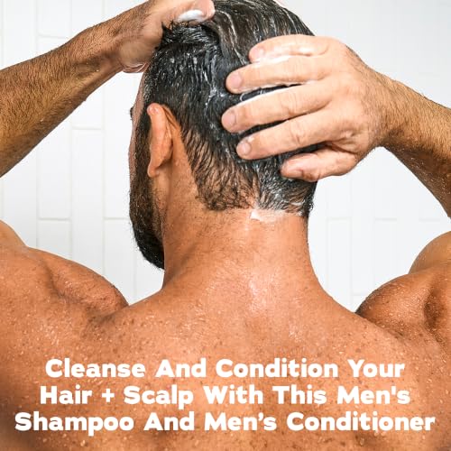 Men's Natural Shampoo & Conditioner Set with Bourbon Wood Barrel Scent - 11 fl oz, 2 Pack