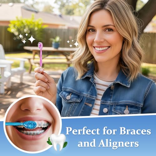FAWROT 70 Pack 5-in-1 Mini Disposable Travel Toothbrush with Flavors & Tongue Scraper