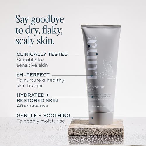 Luna Daily Body Lotion for Dry & Sensitive Skin | Hydrating, Barrier-Supporting Daily Moisturizer | With Niacinamide, Shea Butter, Prebiotics & Postbiotics | Nourishes, Firms & Soothes