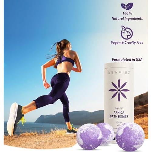 Arnica Bubble Bath Bombs Lavender Bergamot Essential Oils Luxurious Mega Foaming Bath Bombs for Dry Skin Nourishment Moisturizing Blissful Bath Gift