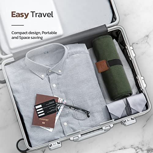 Toiletry Bag for Men, Travel Essentials Travel Toiletry Bag, Water-Resistant Compact Bathroom Roll Organizer for Hygiene, Shaving kit, Gifts for men (4.Army Green(Polyster))