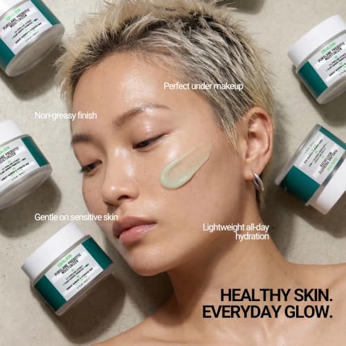 Prebiotic Gel Moisturizer for Face with Ceramides & Purslane - Lightweight Hydrating Face Cream for Oily & Sensitive Skin