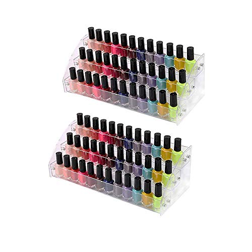 Wadrac 3 Tiers Acrylic Nail Polish & Essential Oils Display Stand – 2PCS