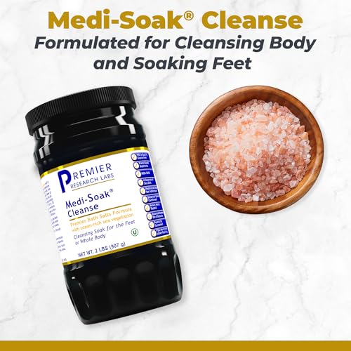Premier Research Labs Medi-Soak Bath Salts for Foot & Body - 2 Lb Natural Mineral Blend