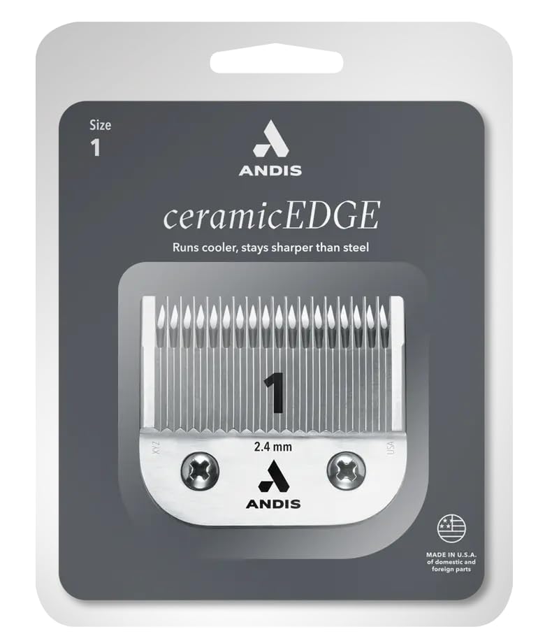 Andis Size 1 CeramicEdge Detachable Blade for Hair Clippers, 3/32in Cut