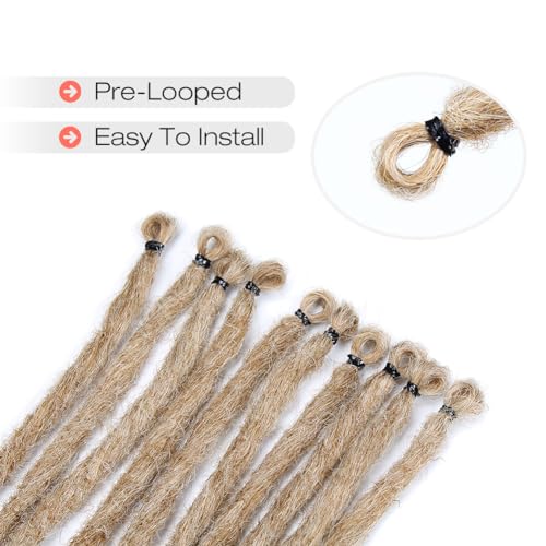 Kraler Thick Dreadlock Extensions - 40 Strands, Brown to Blonde, 24 Inch