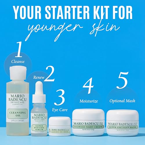 Skincare Gift Set with Hydrating Cleanser, Serum, Night Cream & Mask
