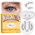 QUEWEL Magnetic-Eyelashes with Applicator, Upgrade 1 Pair Soft Magnetic Lashes, No Glue Needed Reusable Magnetic Eyelashes So Soft and Suitable for Beginners (Soft-Magnetic-A)