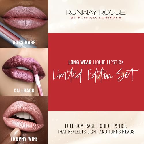 Runway Rogue Try Me x 3 Mini Long Wear Limited Edition Liquid Lipstick Set, Melrose Trio (¡®Boss Babe¡¯, ¡®Call Back¡¯, ¡®Trophy Wife¡¯)