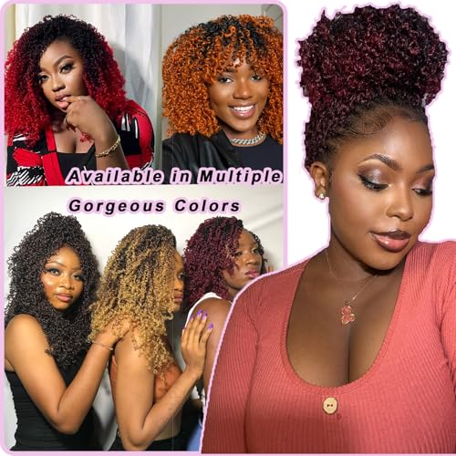 Yank Twist Crochet Hair 18 Inch - 8 Packs of 1B Natural Texture for Black Women
