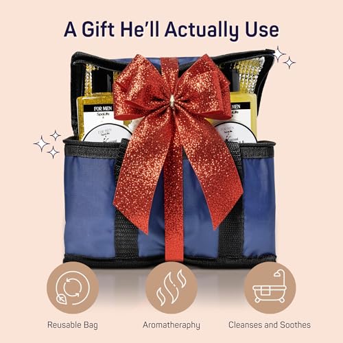 Sandalwood Luxury Men’s Grooming Gift Set - 7-Piece Body Wash, Lotion & More
