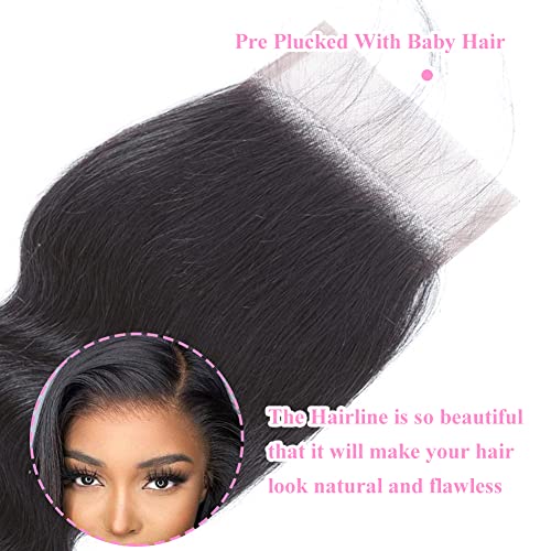 4x4 Transparent HD Lace Closure - Body Wave 16 Inch Virgin Human Hair