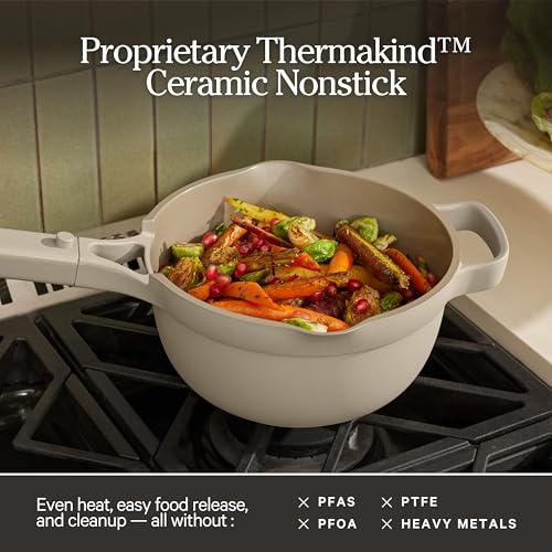 Our Place Mini Perfect Pot 2.75 Qt Nonstick Ceramic Cooking Pot with Lid - Steam Variant