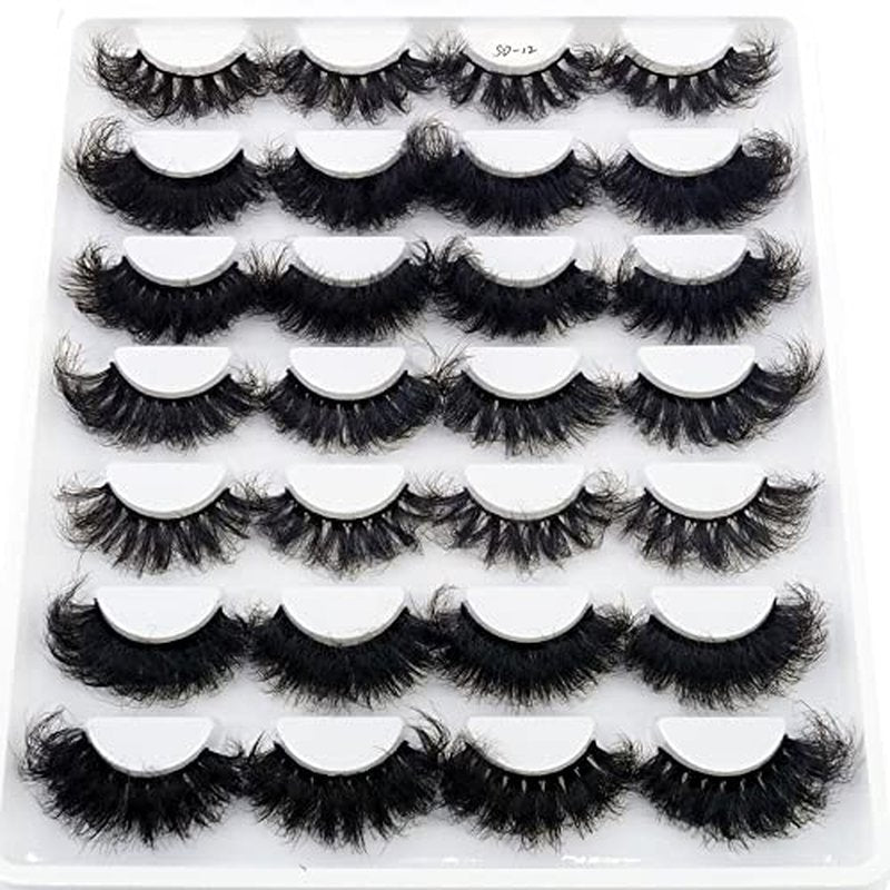 14/16 Pairs Fluffy mix Lashes 10-25mm 3D Mink Lashes Long Thick Natural False Eyelashes Wholesale Lashes (SD12)
