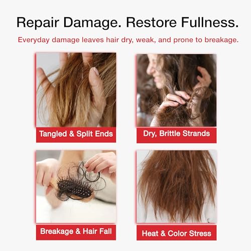HairLabs Keratin & Biotin Conditioner for Damaged Hair 7 Fl Oz Red Label - Deep Nourishing Treatment