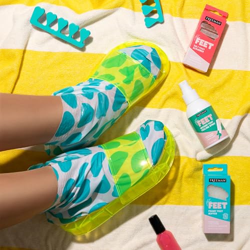 Freeman Flirty Feet Foot Mask & Silky Hands Hand Mask Set ? Moisturizing Socks with Coconut Oil & Mint Extract + Hydrating Gloves with Coconut Oil & Rose Extract