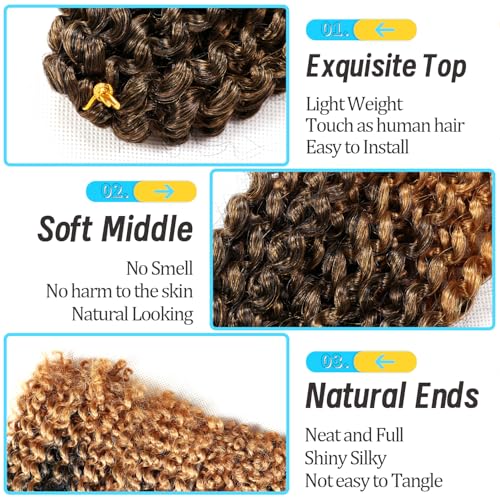 8 Bundles 10 Inch Short Passion Twist Crochet Hair for Black Women - 1B/27# Variation of THIS listing