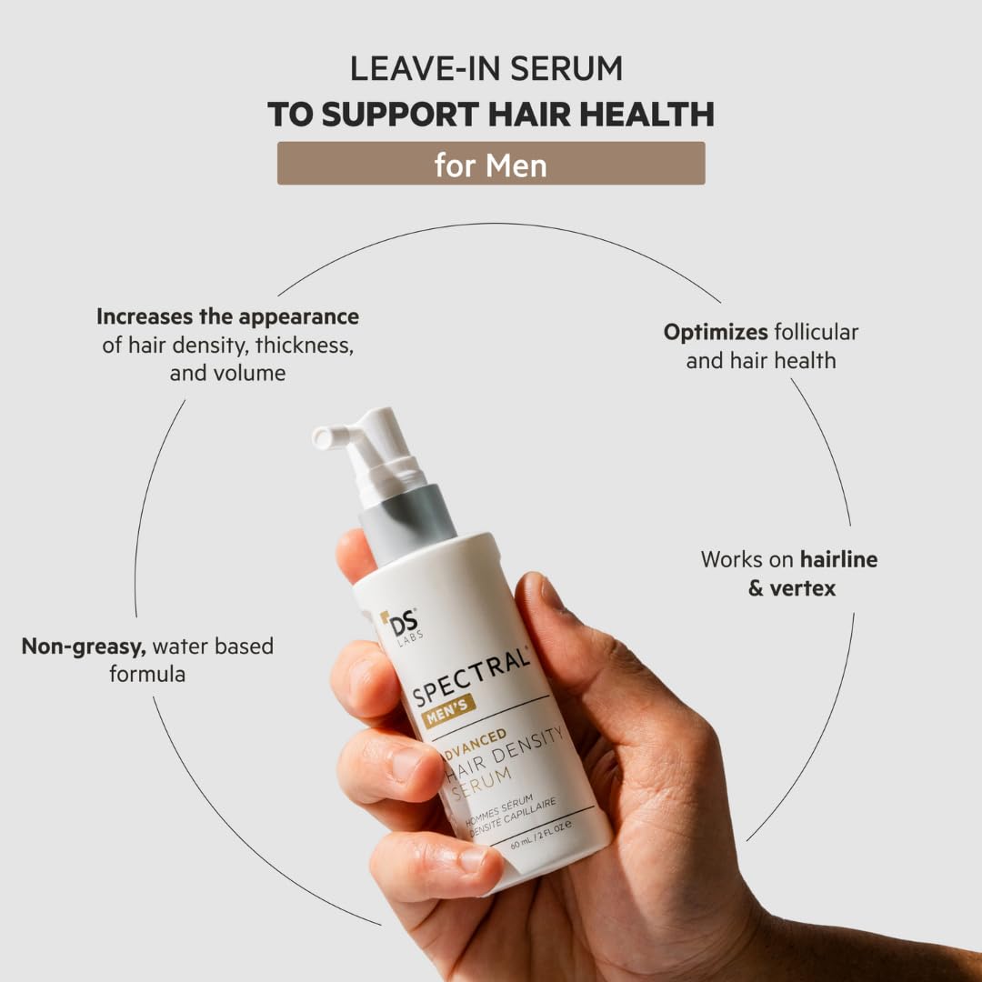 DS Labs Spectral Men's Formally Spectral.DNC-N - Hair Density Serum, Strengthening, Thickening, Minimize Shedding, Color Safe, 60mL, Packaging May Vary
