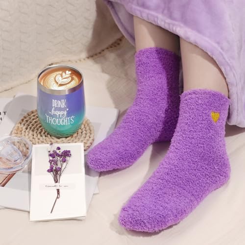 Lavender Spa Gift Basket for Women with Purple Flannel Blanket - Relaxing Care Set