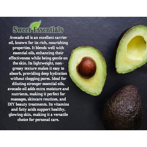 Sweet Essentials Premium Organic Unrefined/Virgin Avocado Oil, 8oz with Pump, Imported From Italy, 100% Pure, NON-GMO, Cold Pressed, Food Grade, Green in Color