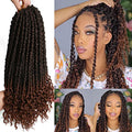 TOBBST 14 Inch Crochet Braids Hair Curly Spring Twist for Black Women - Black Mix Brown (1B/30#) - 8pcs