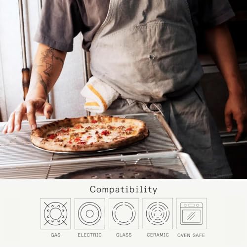 12-Inch Carbon Steel Pizza Steel for Crispy Homemade Pizza - Pre-Seasoned & Induction Compatible