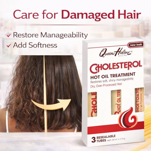 Cholesterol Hot Oil Treatment for Dry Damaged Hair - 0.98 Fl Oz Pack of 12