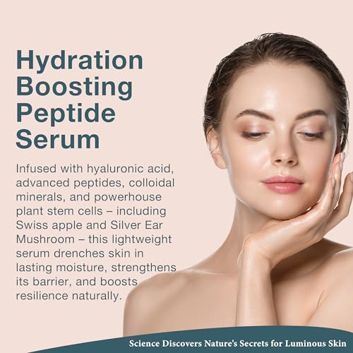 Hydrating Face Serum with Peptides & Plant Stem Cells - Travel Size 1oz