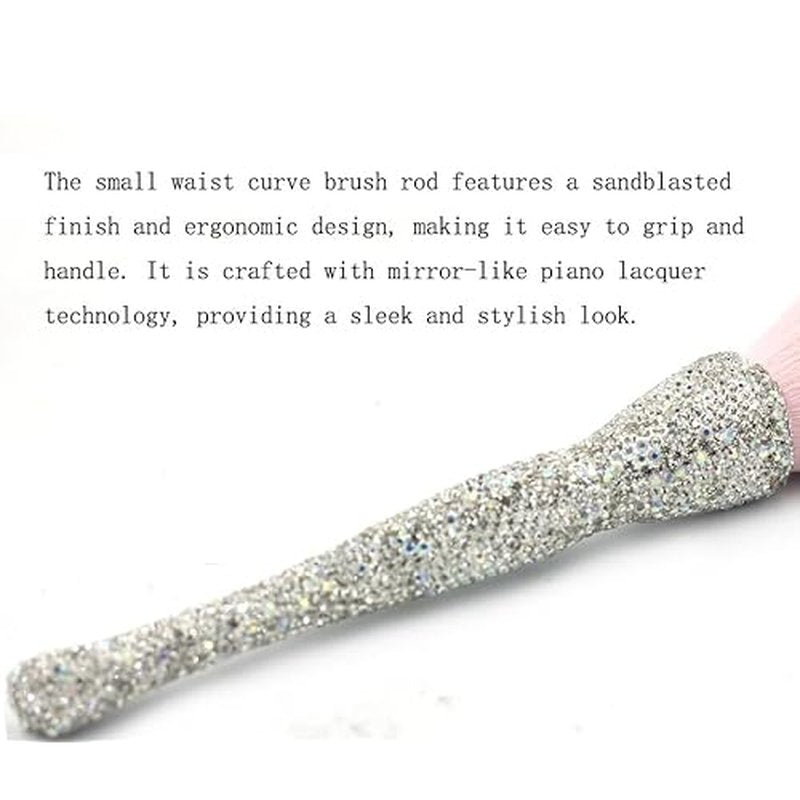 Bling Rhinestone Large Mineral Powder Brush - Soft and Luxurious Makeup Foundation Brush for Large Coverage - Ideal for Blending, Buffing, and Setting (Silver)
