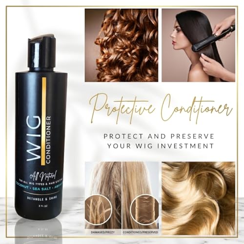 Lit Unicorns Natural Wig Shampoo & Conditioner Set for Synthetic & HumanHair Wigs
