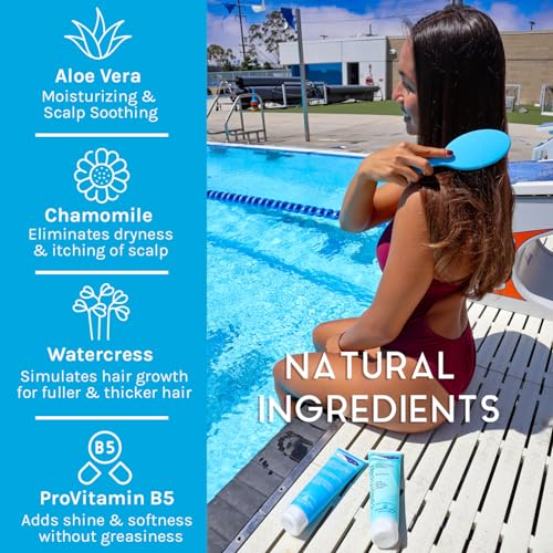 TRISWIM Chlorine Shampoo and Conditioner Set | Swim Shampoo and Conditioner for Swimmers, 8.5 fl oz Each | Paraben-Free with Aloe Vera & Keratin Removes Chlorine & Restores Damaged Hair