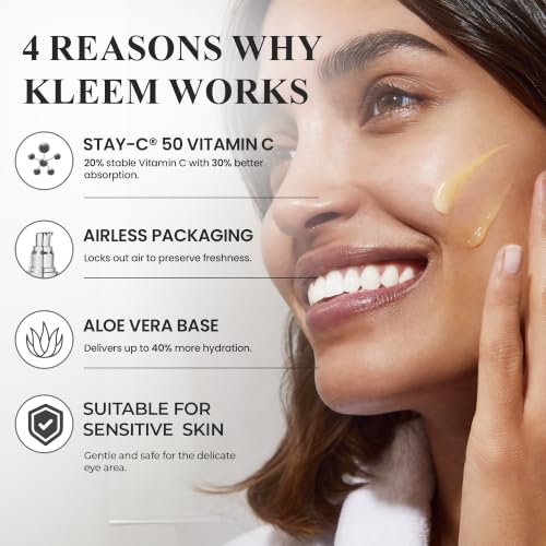 KLEEM Vitamin C Serum for Face 1.7 Fl Oz - Brightening & Anti-Aging