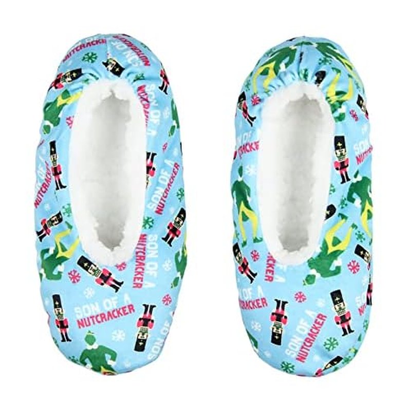 Bioworld Elf Slippers Son Of A Nutcracker Buddy The Elf Slipper Socks with No-Slip Sole For Women Men