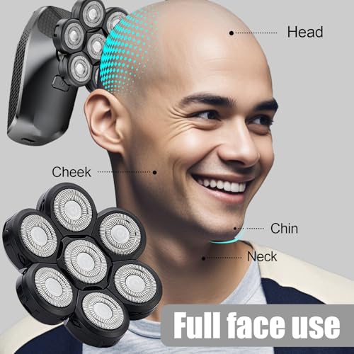 7 Head Shaver Replacement Heads for Electric Razors - 2 Pack - Universal Compatibility
