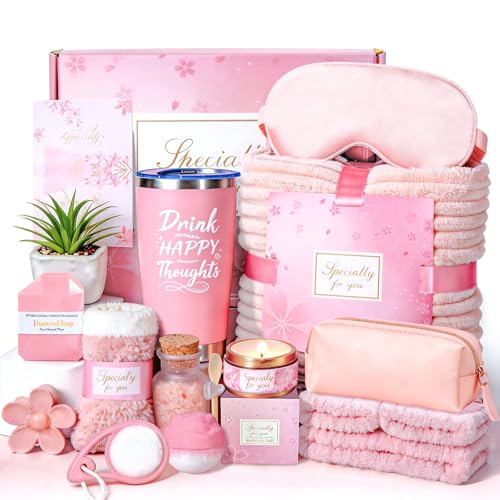Pink Get Well Soon Gift Basket for Women Post-Surgery Care & Relaxation